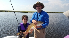 Cameron with Grandfather and Redfish - Summer 2015 - 20150607_090350 (1)